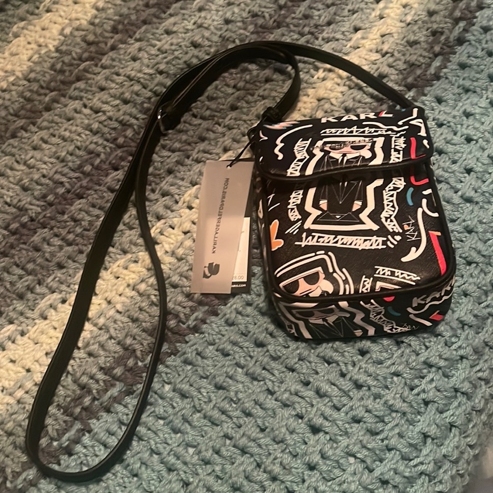 Karl Lagerfeld graffiti purse